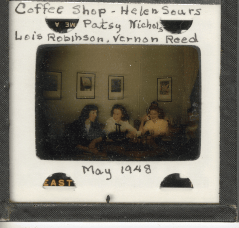 Helen, Patsy, Lois and Vernon at the coffee shop
