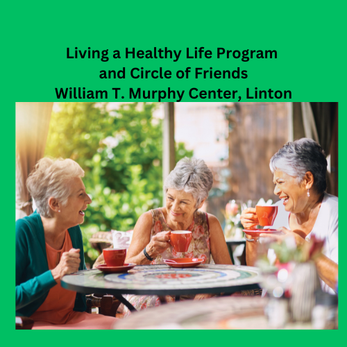 linton living a healthy life and circle of friends logo